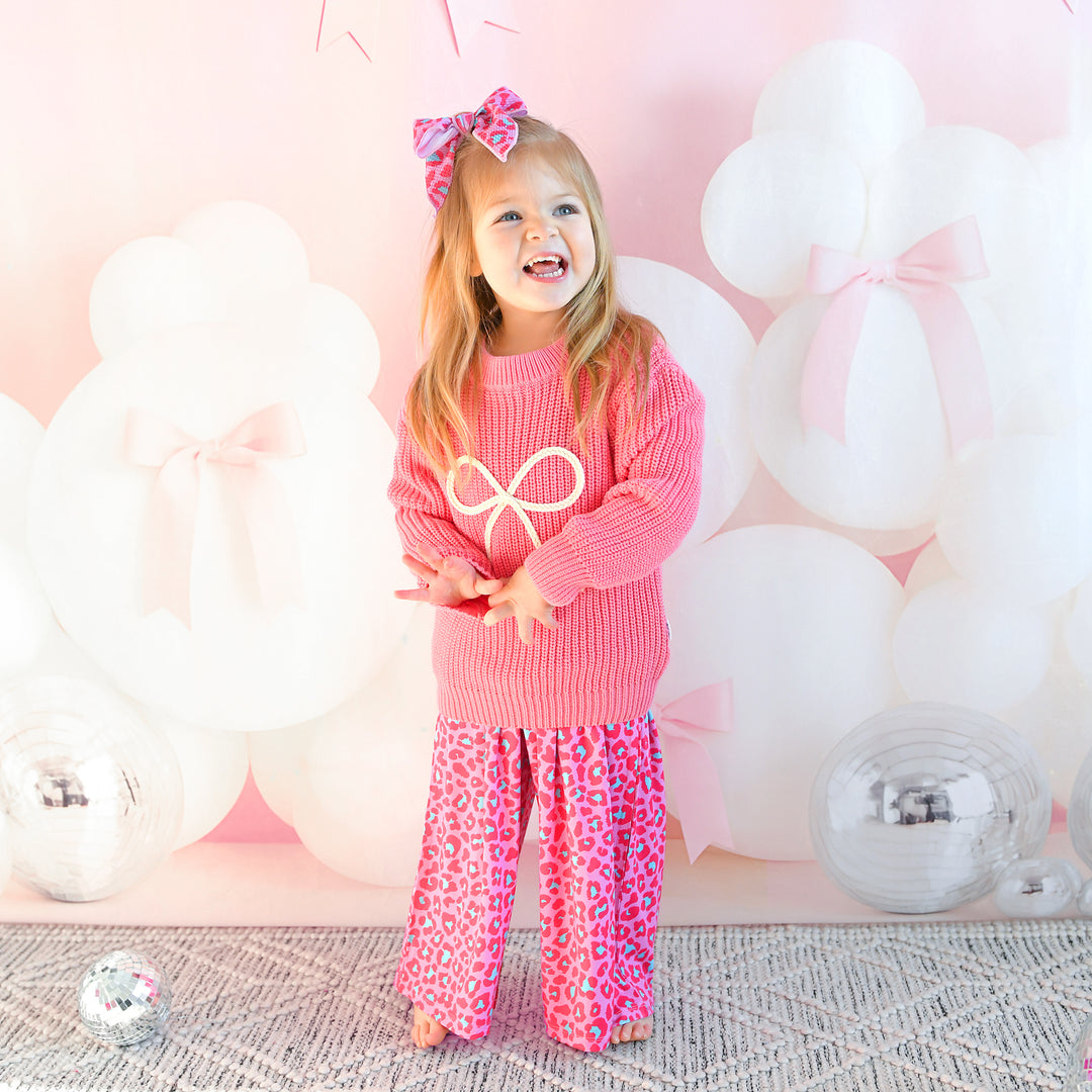 Pink Bow SWEATER - Gigi and Max