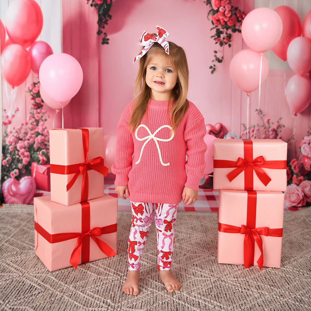 Pink Bow SWEATER - Gigi and Max