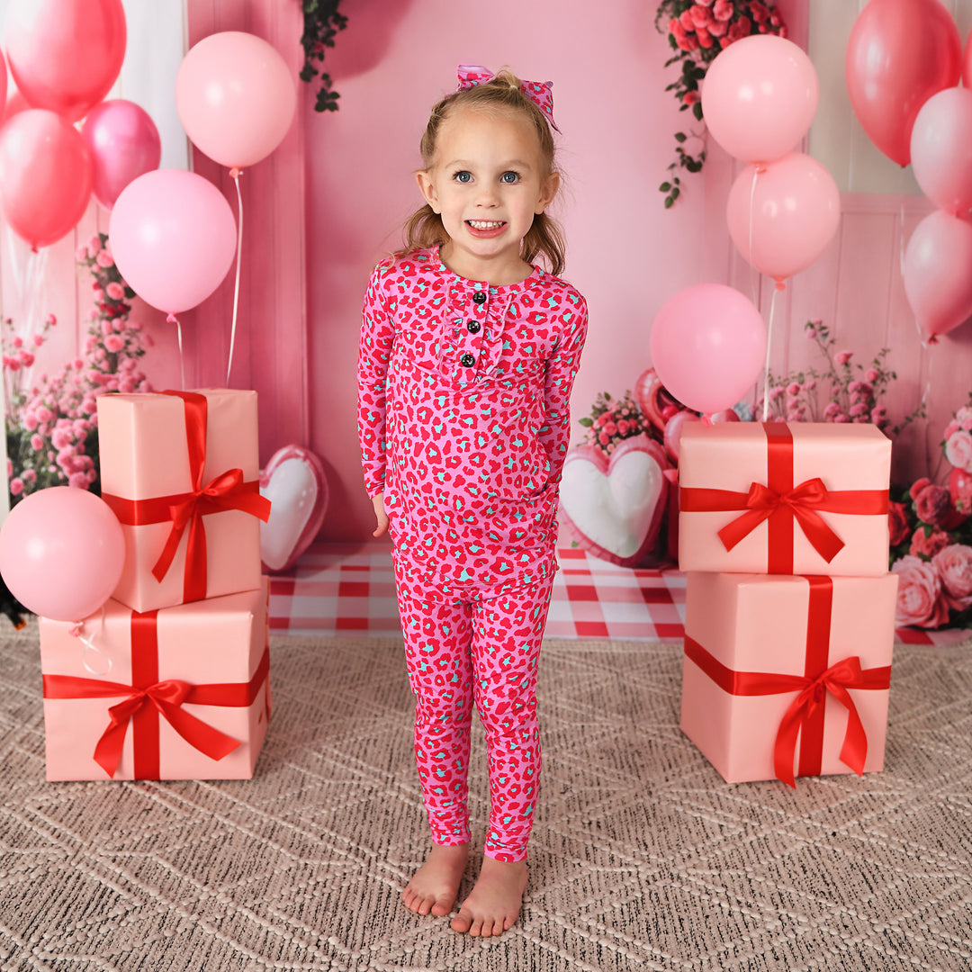 Zuri Leopard RUFFLE TWO PIECE - Gigi and Max