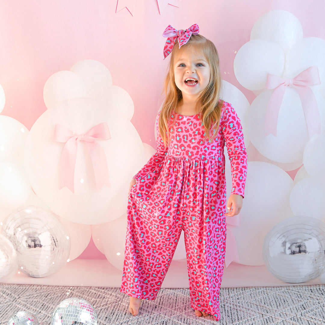 Zuri Leopard WIDE LEG ROMPER - Gigi and Max
