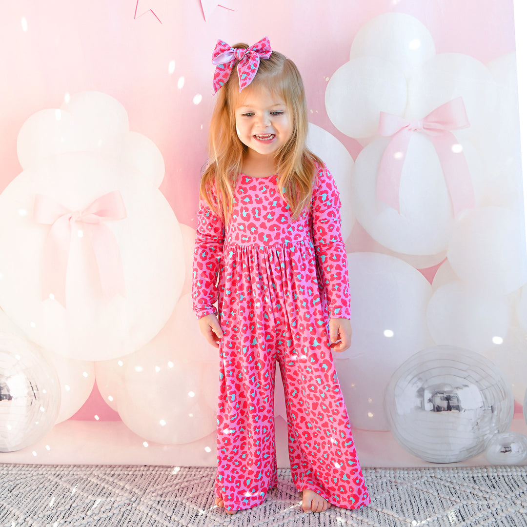 Zuri Leopard WIDE LEG ROMPER - Gigi and Max