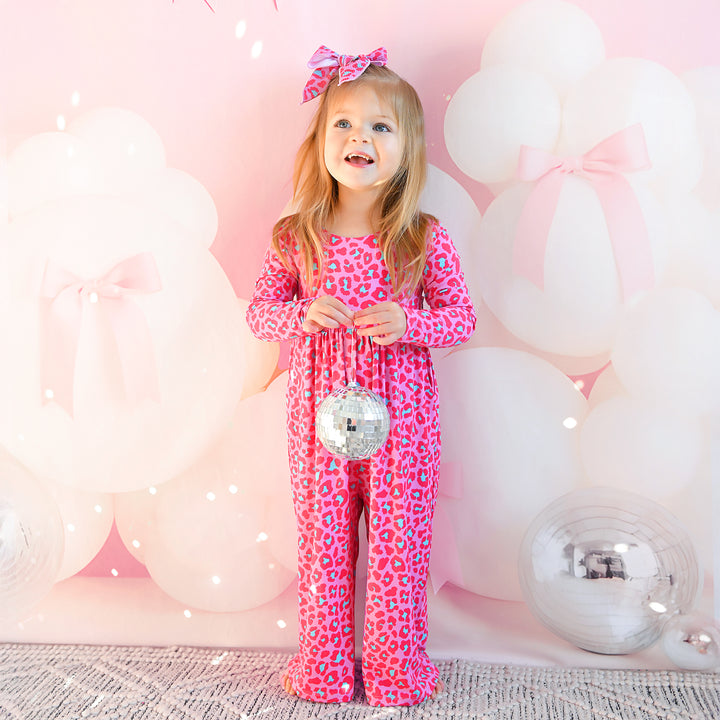 Zuri Leopard WIDE LEG ROMPER - Gigi and Max