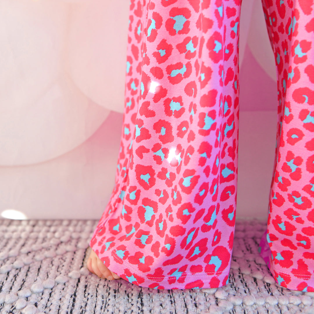 Zuri Leopard WIDE LEG ROMPER - Gigi and Max