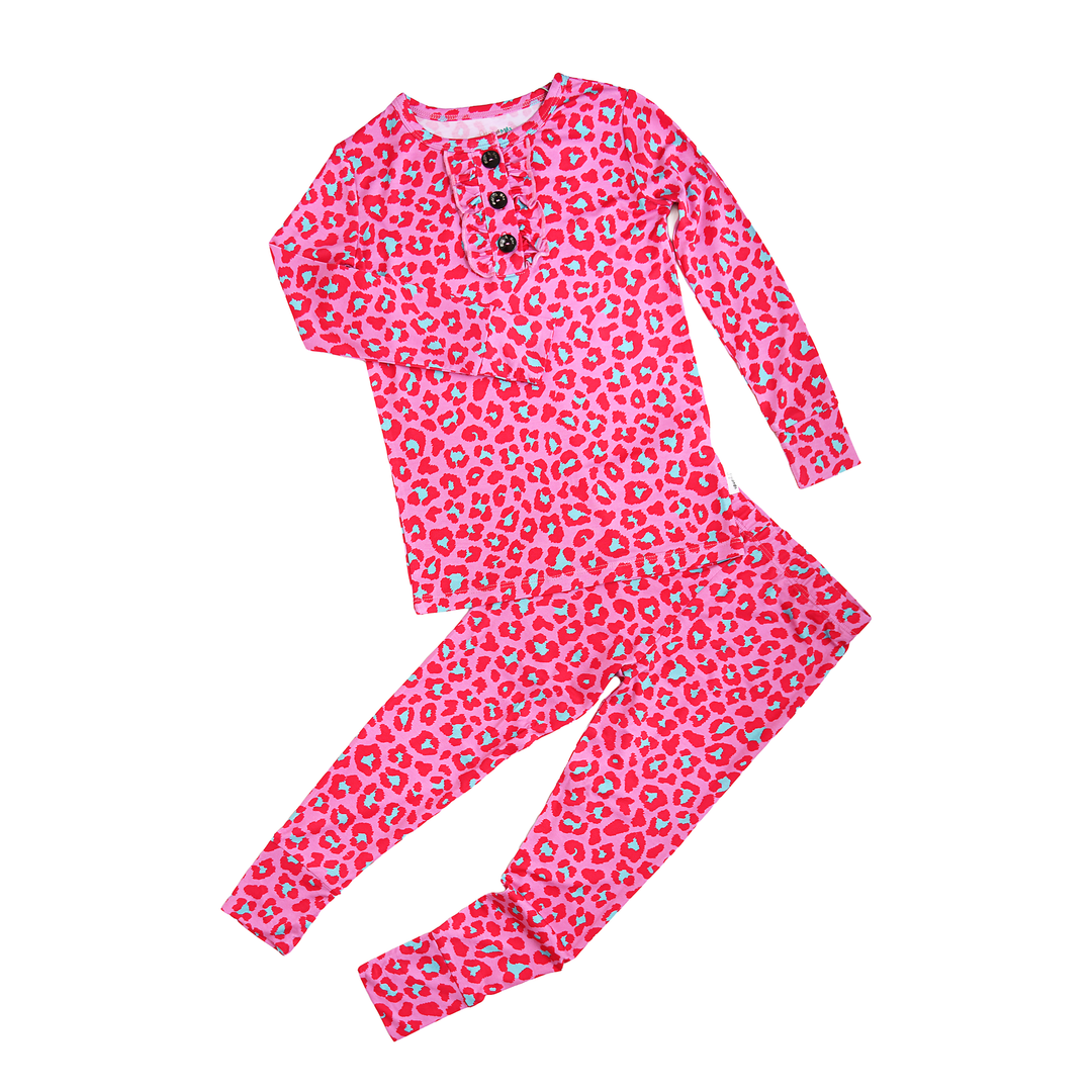 Zuri Leopard RUFFLE TWO PIECE - Gigi and Max