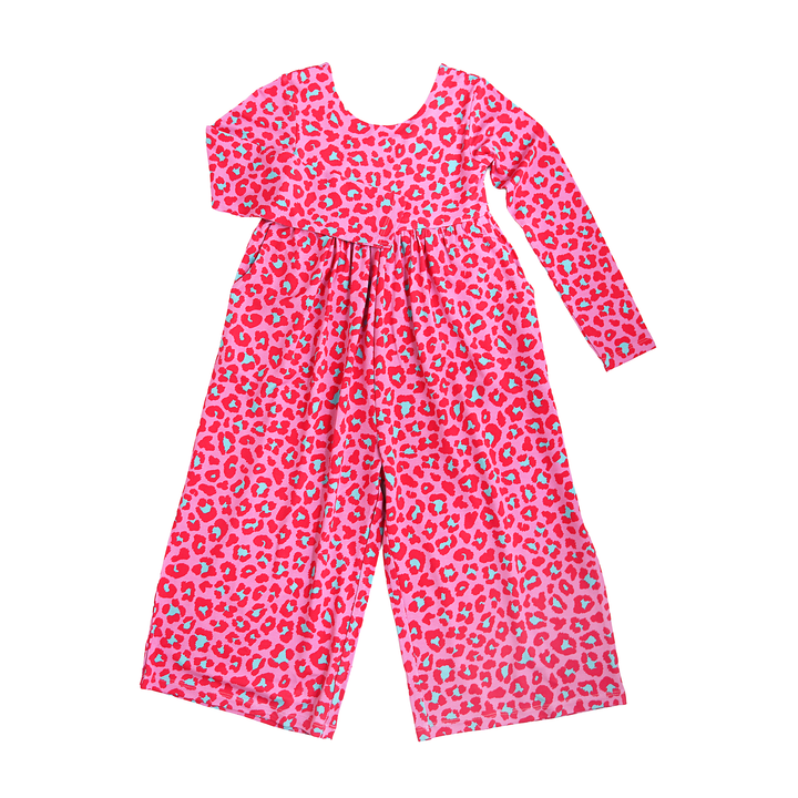 Zuri Leopard WIDE LEG ROMPER - Gigi and Max