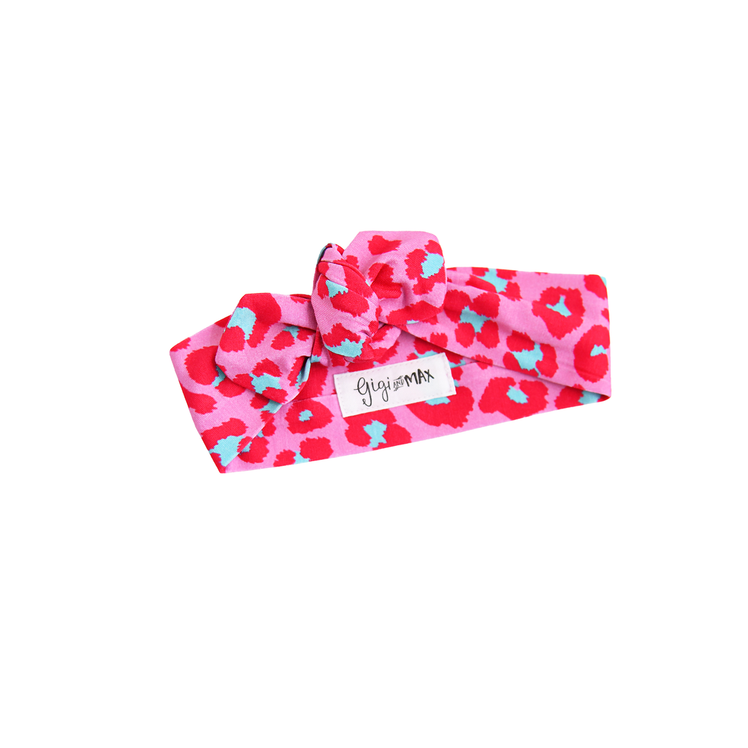 Zuri Leopard TOPKNOT HEADBAND - Gigi and Max