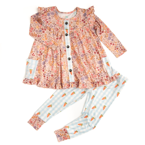 Meadow Floral Bunny PEPLUM SET - Gigi and Max