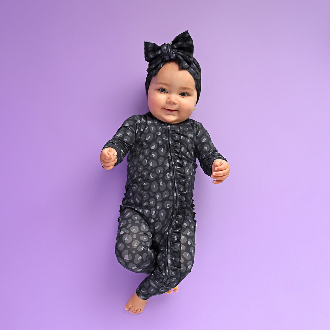 Ash Black Leopard HEADWRAP - Gigi and Max