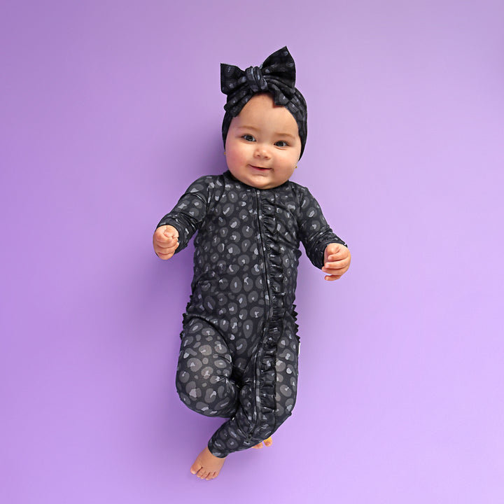 Ash Black Leopard HEADWRAP - Gigi and Max