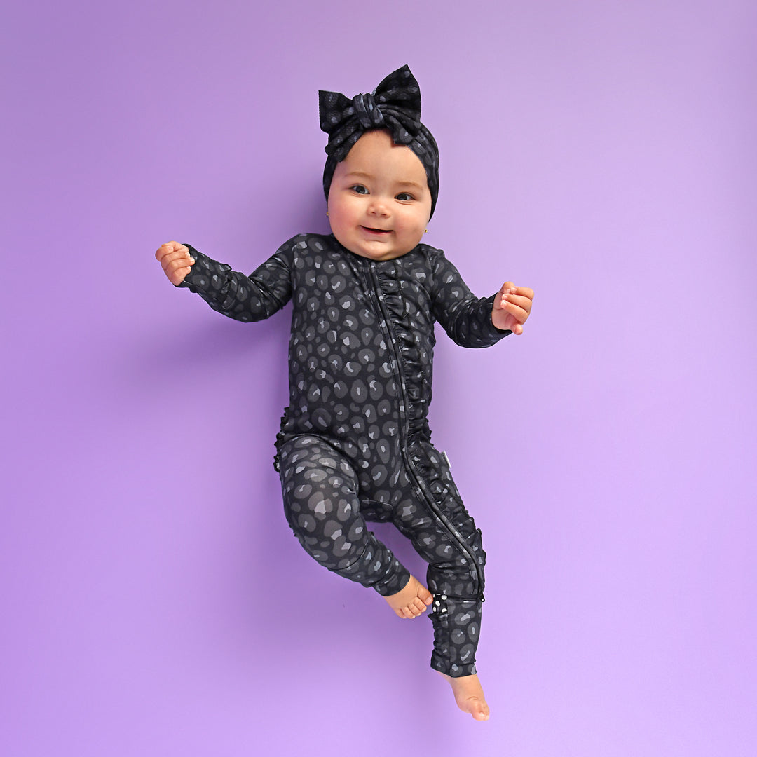 Ash Black Leopard HEADWRAP - Gigi and Max