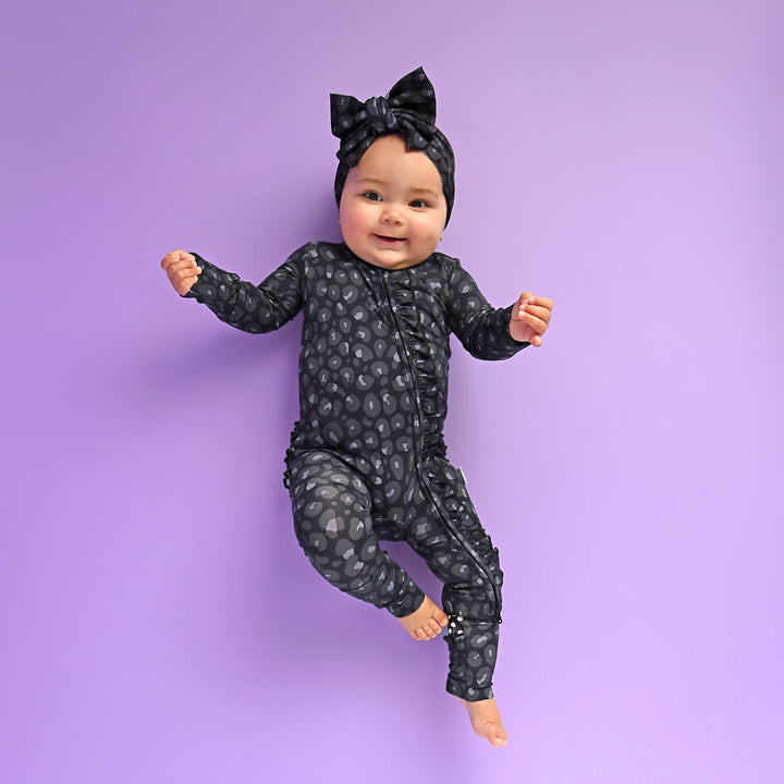 Ash Black Leopard HEADWRAP - Gigi and Max