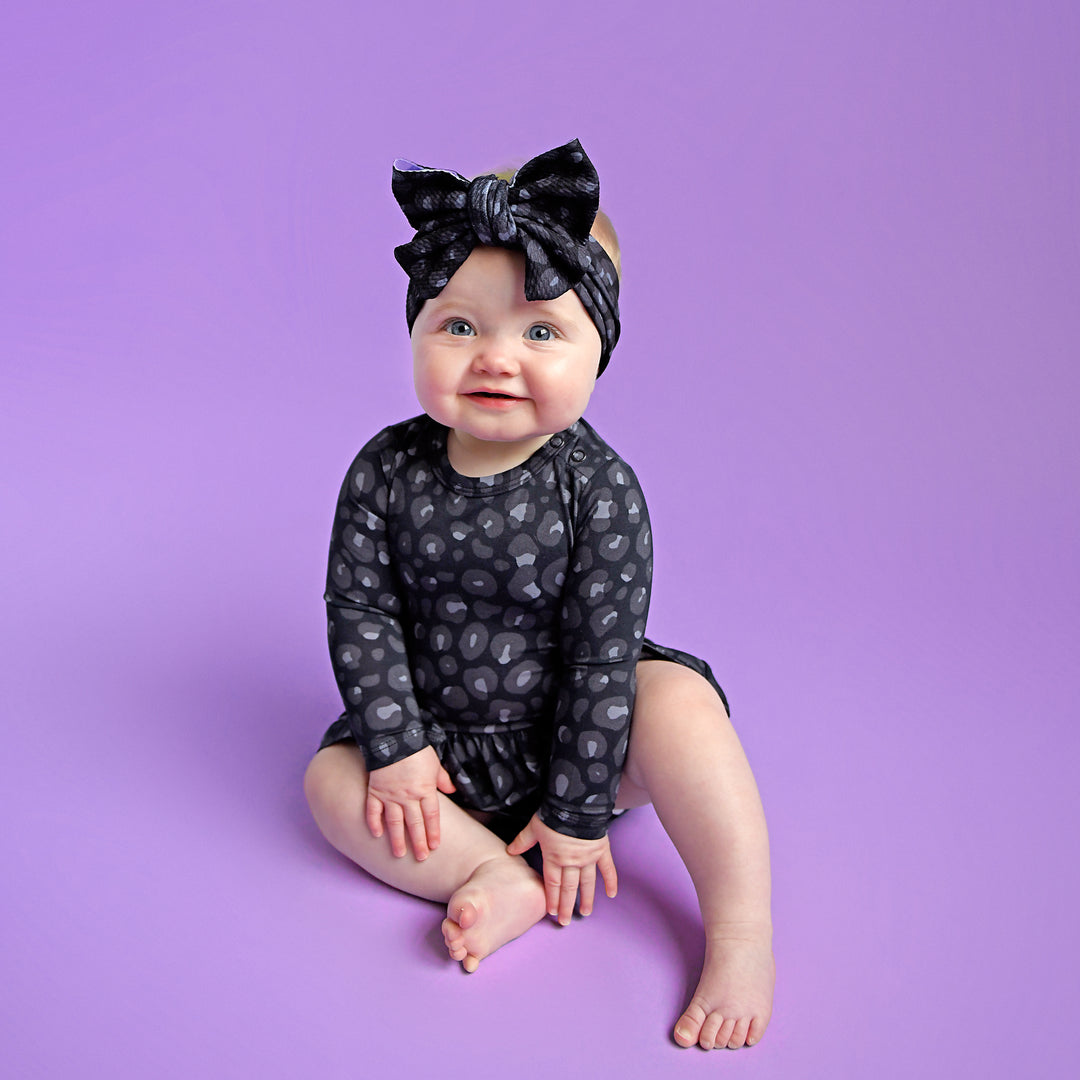 Ash Black Leopard HEADWRAP - Gigi and Max