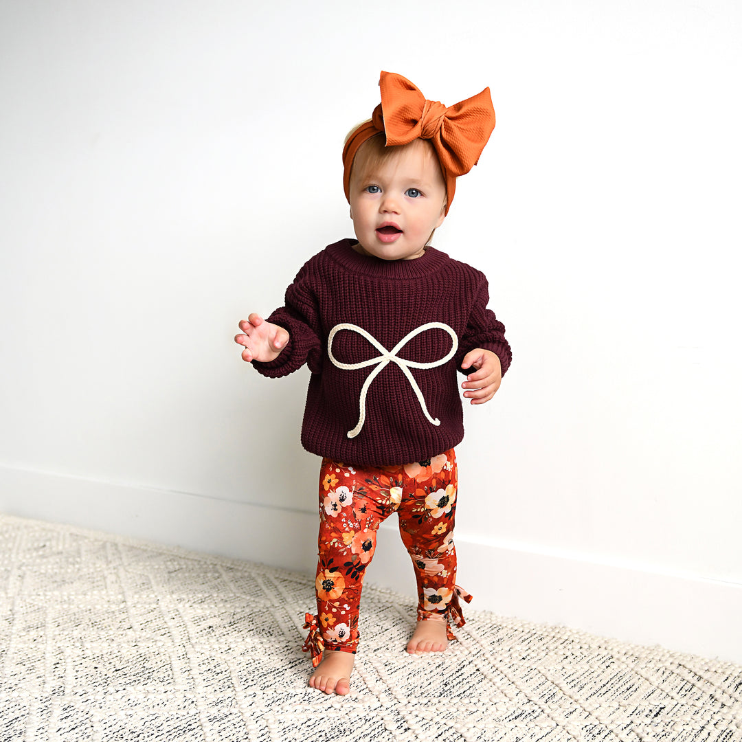 Auburn BOW LEGGINGS - Gigi and Max