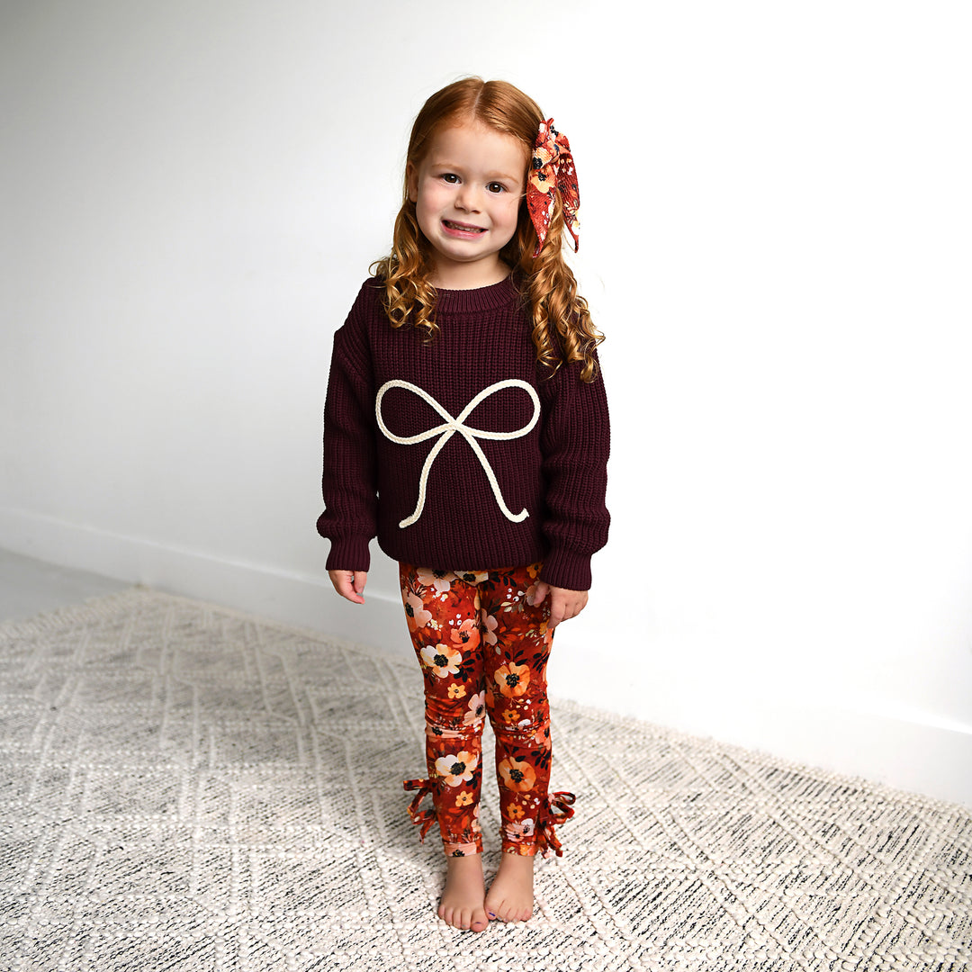 Auburn BOW LEGGINGS - Gigi and Max