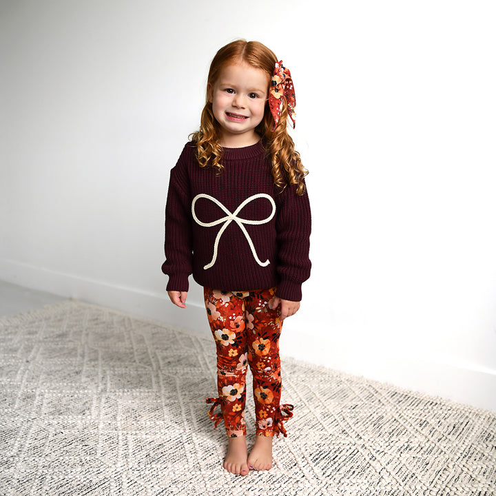Auburn BOW LEGGINGS - Gigi and Max