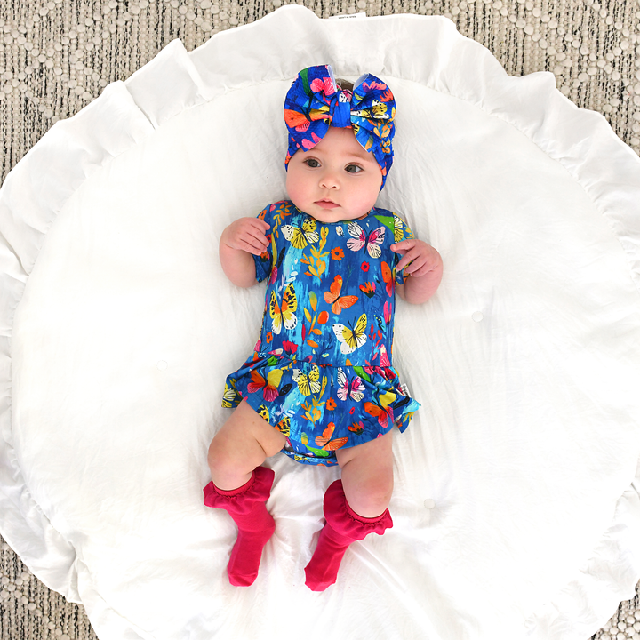 Raspberry RUFFLE SOCKS - Gigi and Max