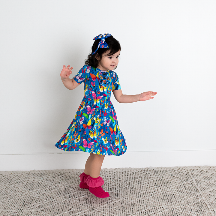Raspberry RUFFLE SOCKS - Gigi and Max