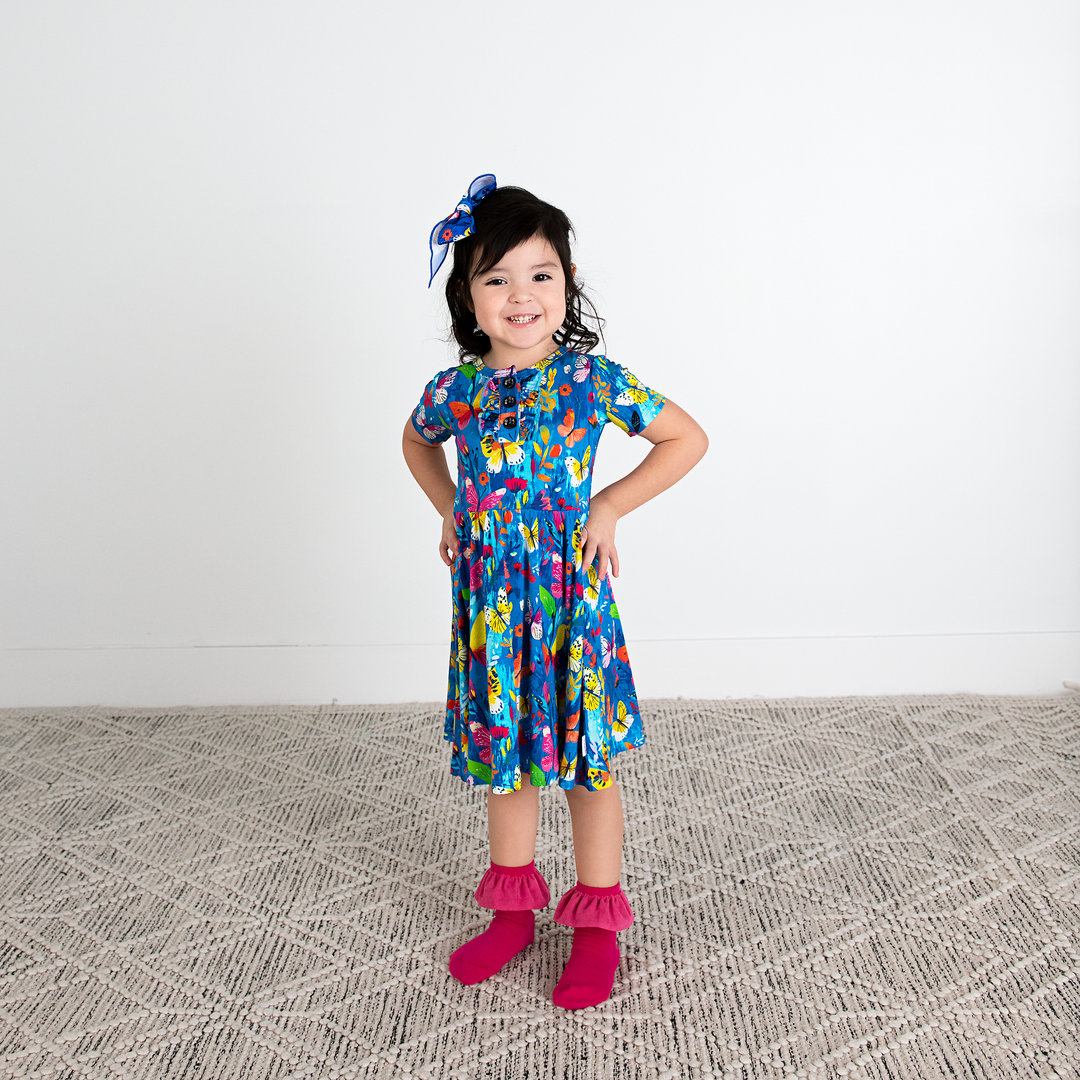 Raspberry RUFFLE SOCKS - Gigi and Max