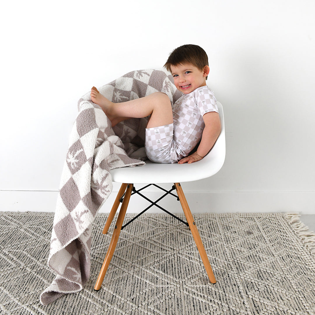 Beau Palm Tree PLUSH BLANKET - Gigi and Max