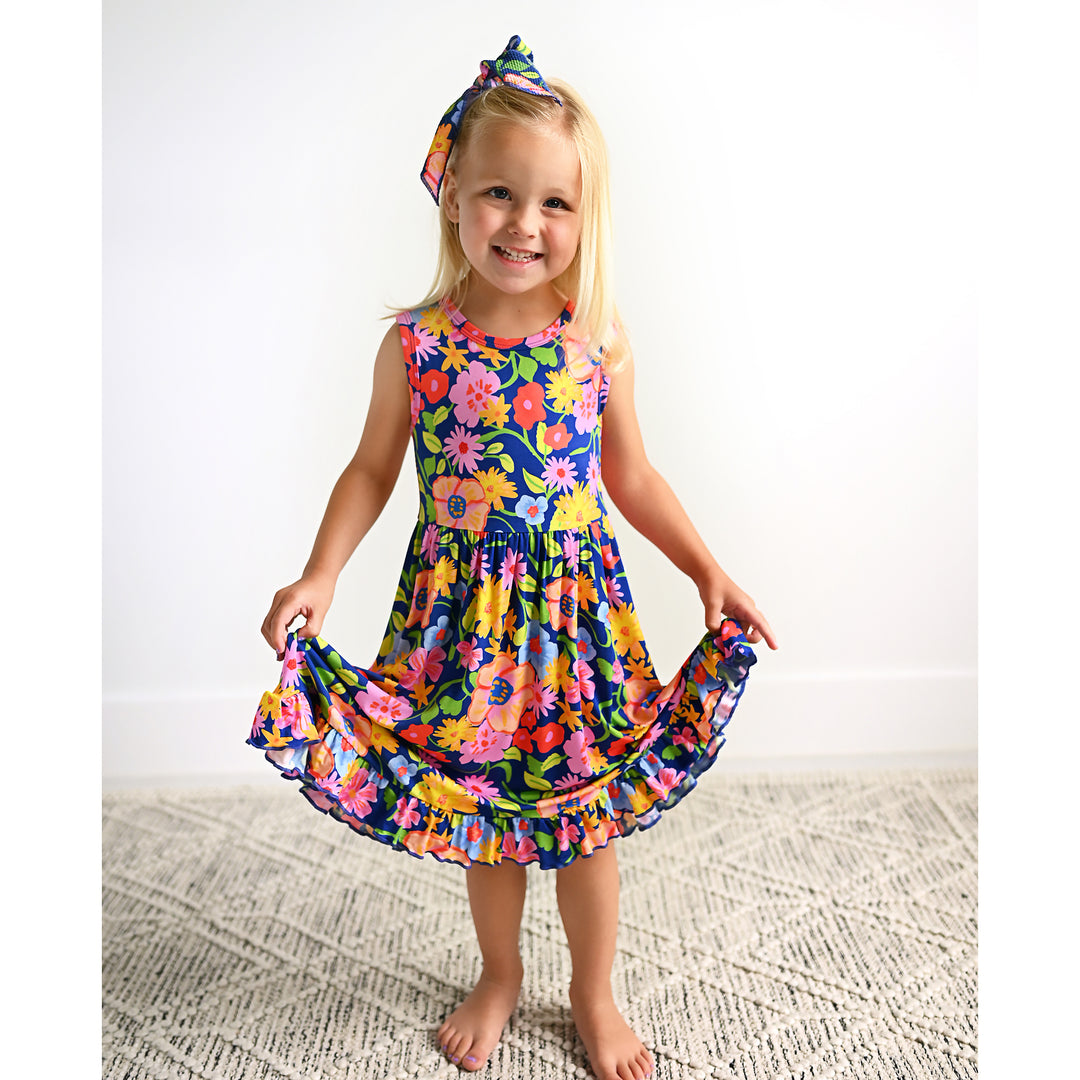Birdie TANK RUFFLE TWIRL DRESS - Gigi and Max