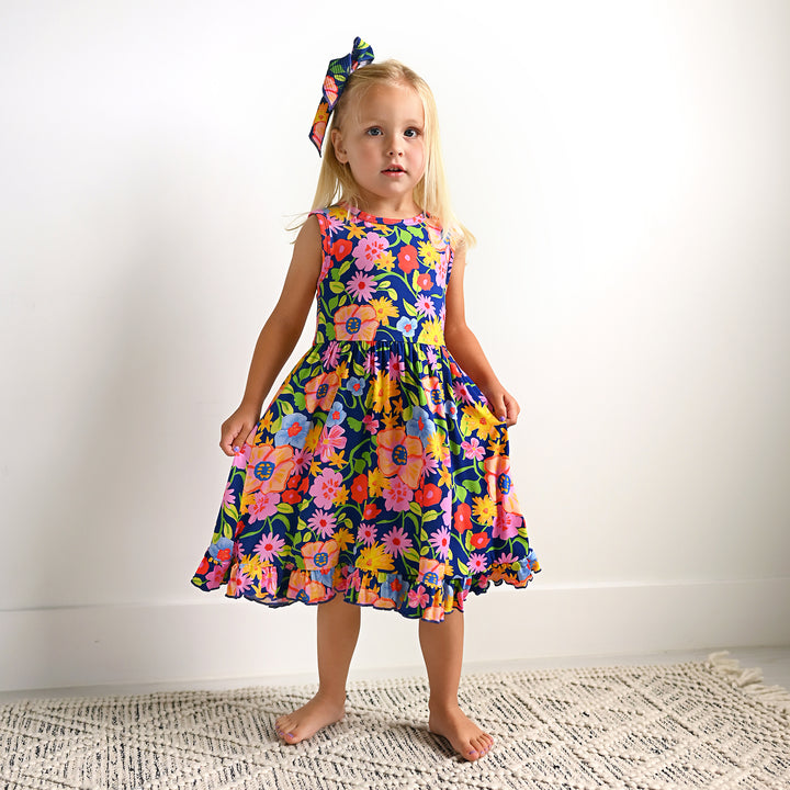 Birdie TANK RUFFLE TWIRL DRESS - Gigi and Max