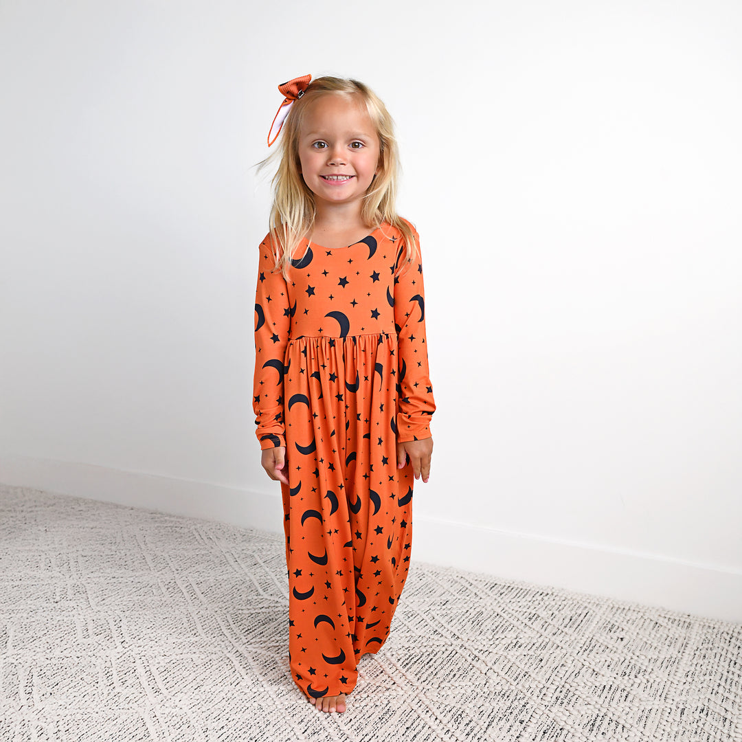 Blaise Orange Moon CLIP BOW - Gigi and Max