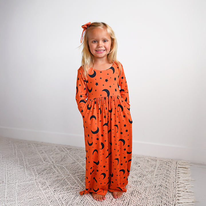 Blaise Orange Moon CLIP BOW - Gigi and Max