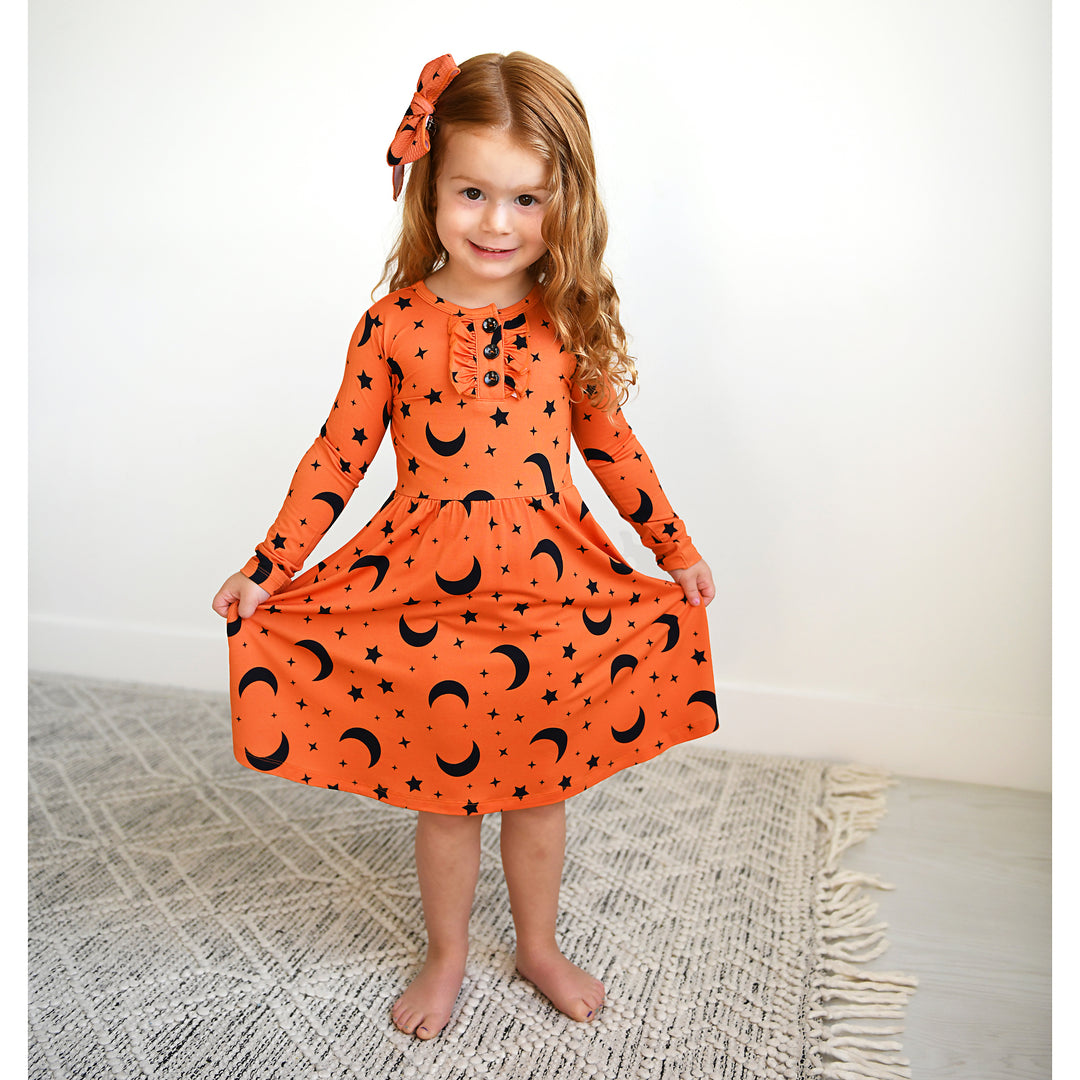 Blaise Orange Moon CLIP BOW - Gigi and Max