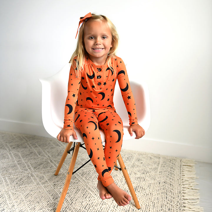 Blaise Orange Moon CLIP BOW - Gigi and Max