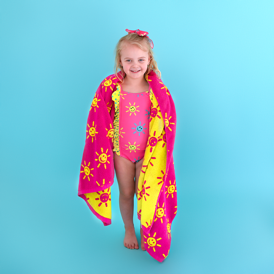 Brittany Smiley Face CLIP BOW - Gigi and Max