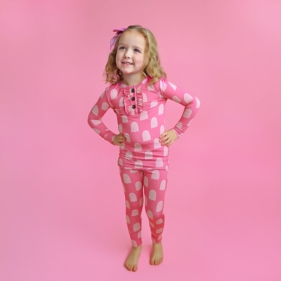 Draven Pink Ghost CLIP BOW - Gigi and Max