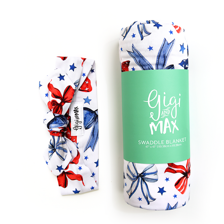 Eleanor Bows SWADDLE - Gigi and Max