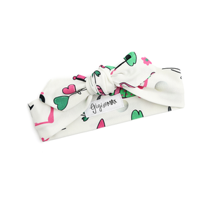 Lexi Pink Golf TOPKNOT HEADBAND - Gigi and Max