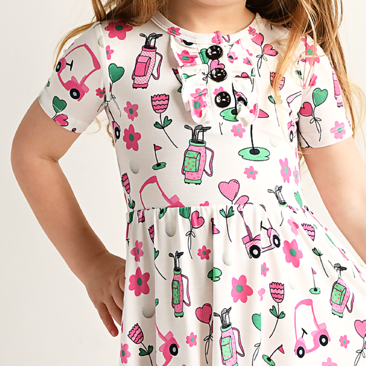 Lexi Pink Golf TUTU DRESS - Gigi and Max
