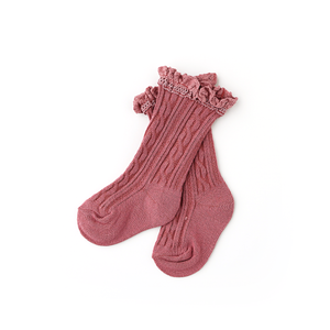 Mauve LACE SOCKS - Gigi and Max