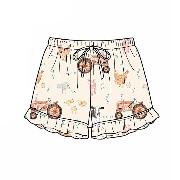 Millie Moo WOMENS RUFFLE SHORTS