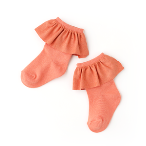 Peach RUFFLE SOCKS - Gigi and Max