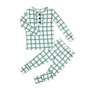 Joy Green Plaid RUFFLE TWO PIECE - Gigi and Max