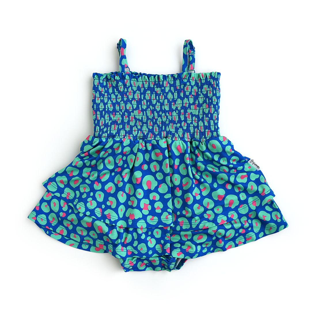 Miley Leopard SMOCKED TIERED TUTU - Gigi and Max