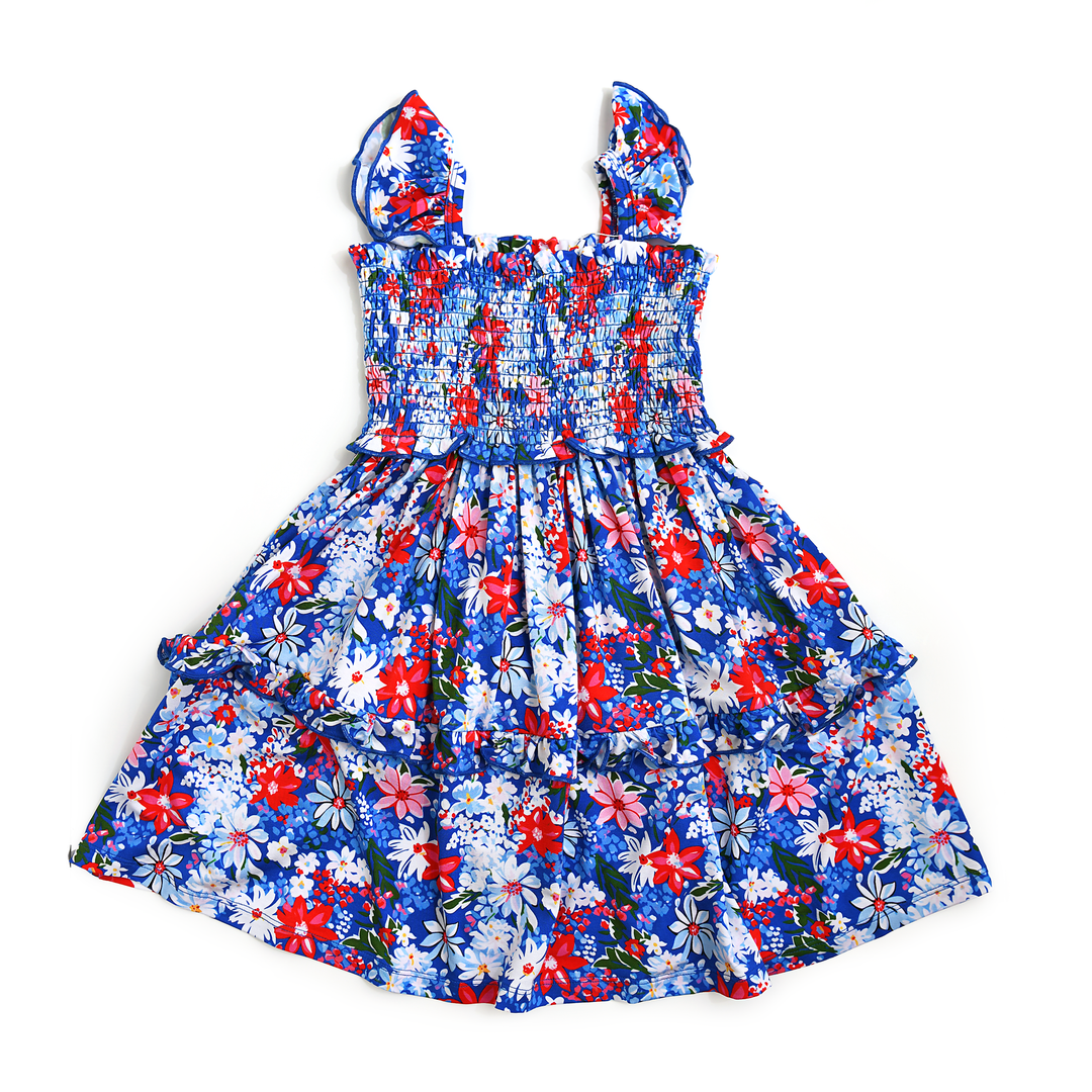 Presley Floral SMOCKED DRESS - Gigi and Max