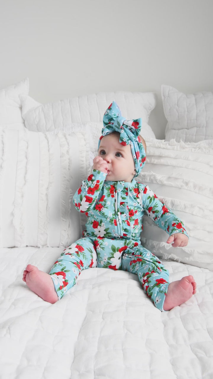 Elsa Floral RUFFLE ZIP - Gigi and Max