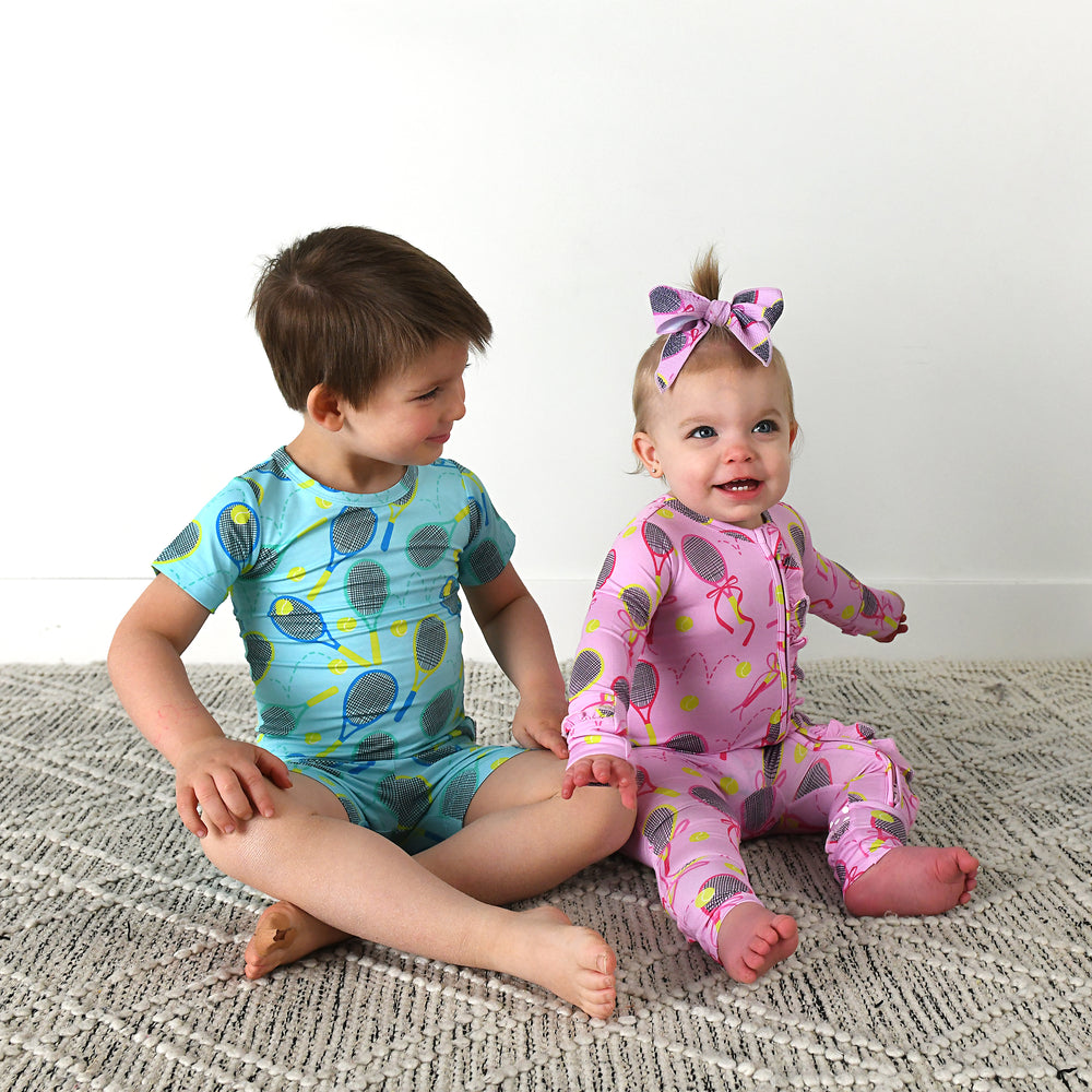 Serena Pink Tennis CLIP BOW - Gigi and Max