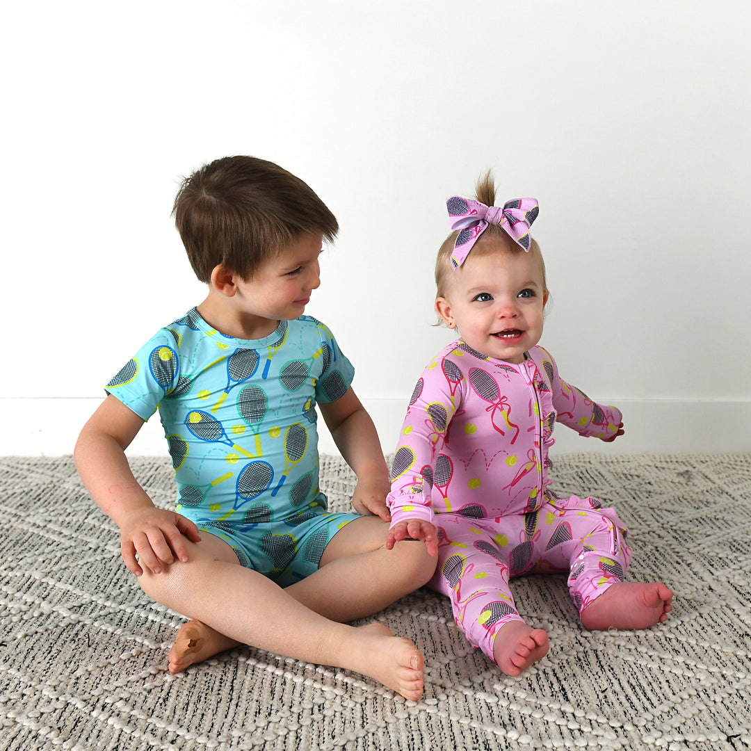 Serena Pink Tennis CLIP BOW - Gigi and Max