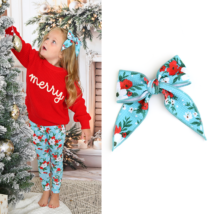 Elsa Floral CLIP BOW - Gigi and Max