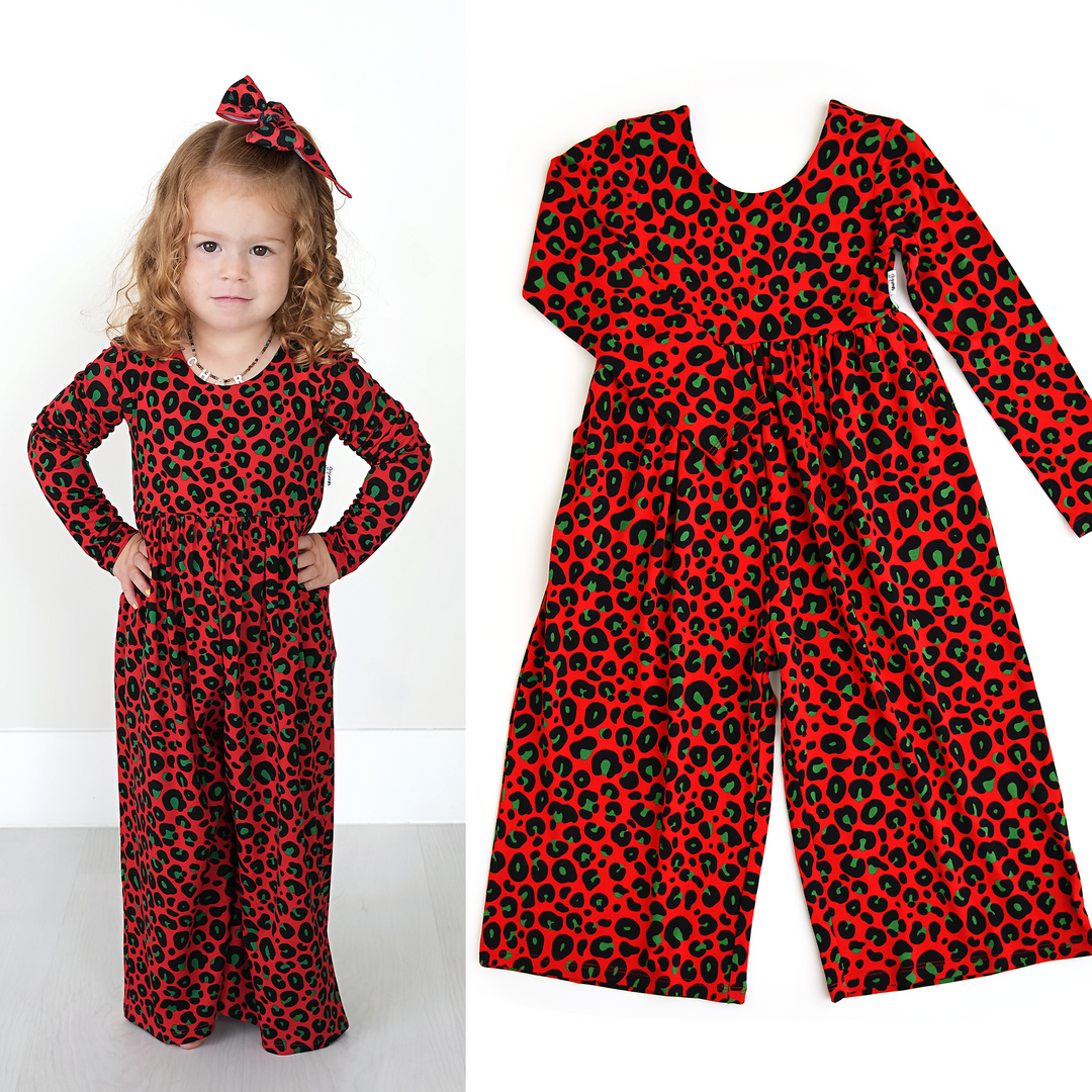 Chloe Leopard WIDE LEG ROMPER - Gigi and Max