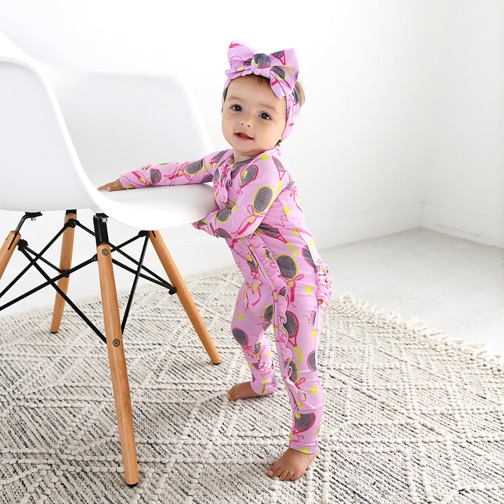 Serena Pink Tennis CLIP BOW - Gigi and Max