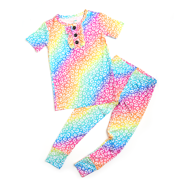 Summer Leopard RUFFLE TWO PIECE - Gigi and Max