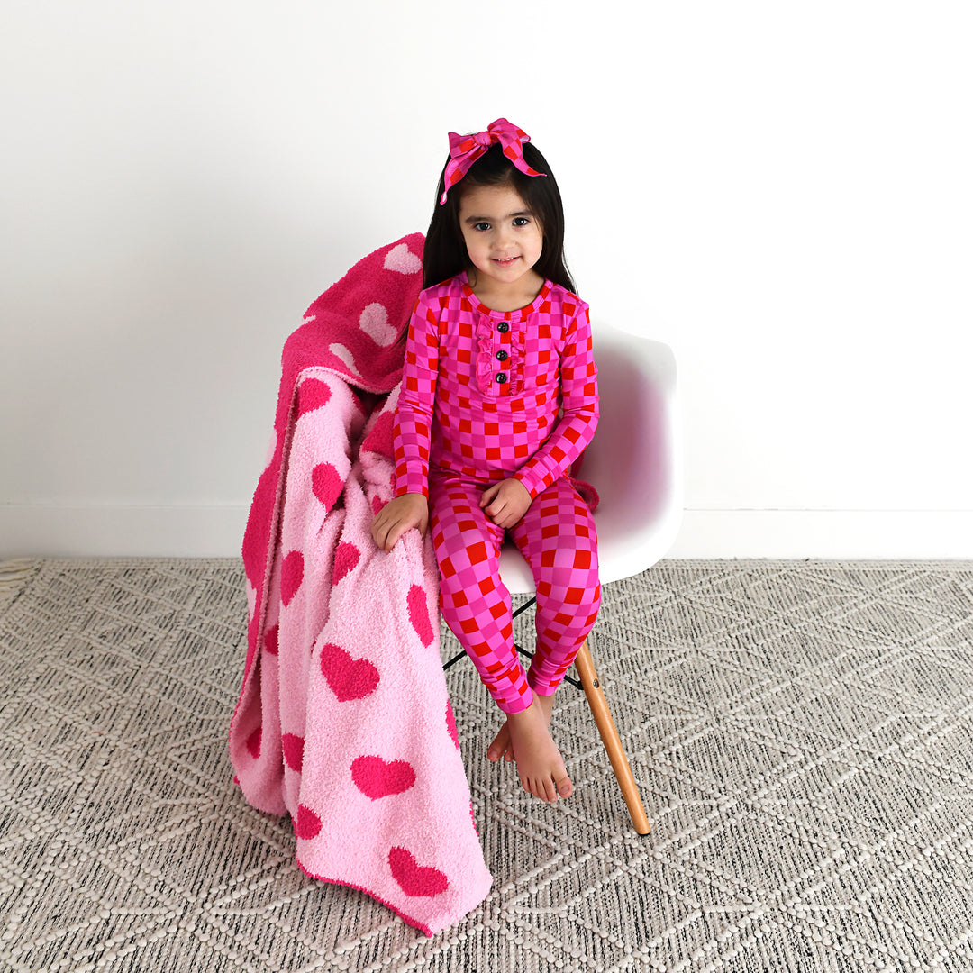 Sydney Pink Checks RUFFLE TWO PIECE - Gigi and Max