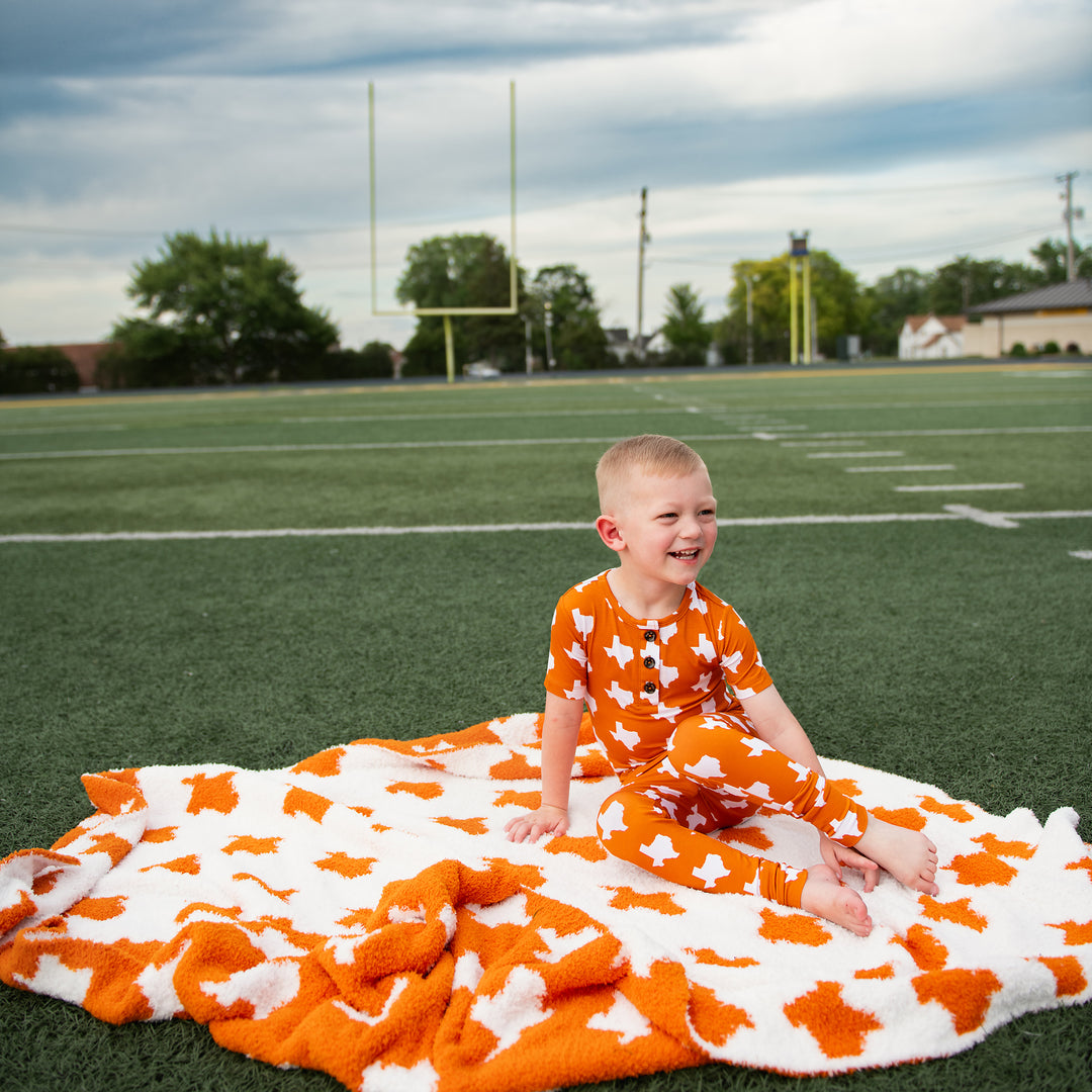 Texas Burnt Orange & White TWO PIECE - Gigi and Max