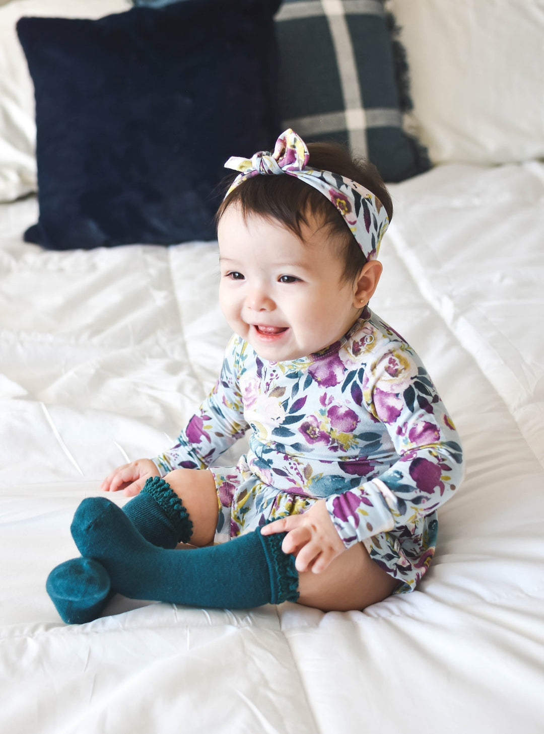Annie Floral Topknot Headband - Gigi and Max